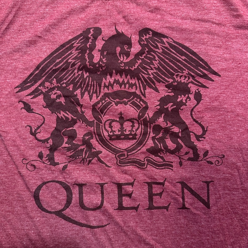 Women’s Queen Band graphic t-shirt Heather Burgundy, XL - Picture 2 of 6